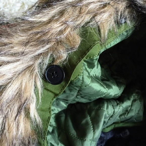 Madewell Olive Green Fur Jacket - Picture 5 of 6